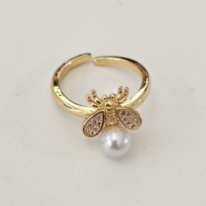 Golden Honey Pearl Ring