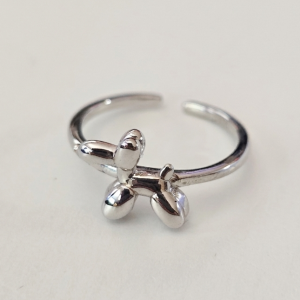 Silver Balloon Pup Ring