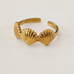 Golden Seashell Wrap Ring
