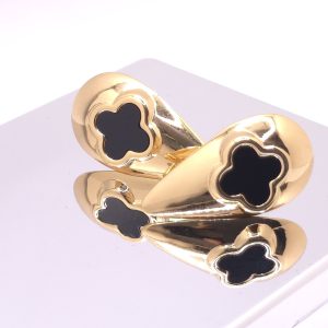 Luxe Clover Dome Earrings