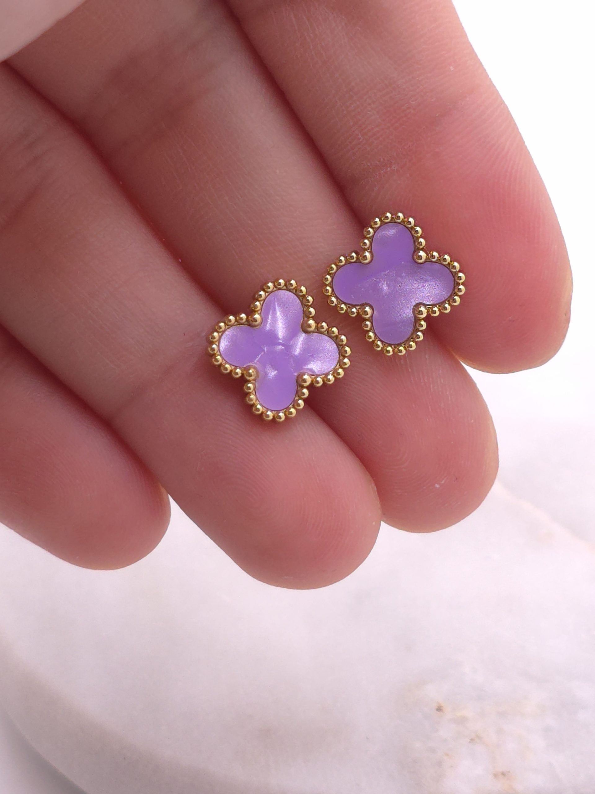Classic Clover Stud Earrings - Image 5