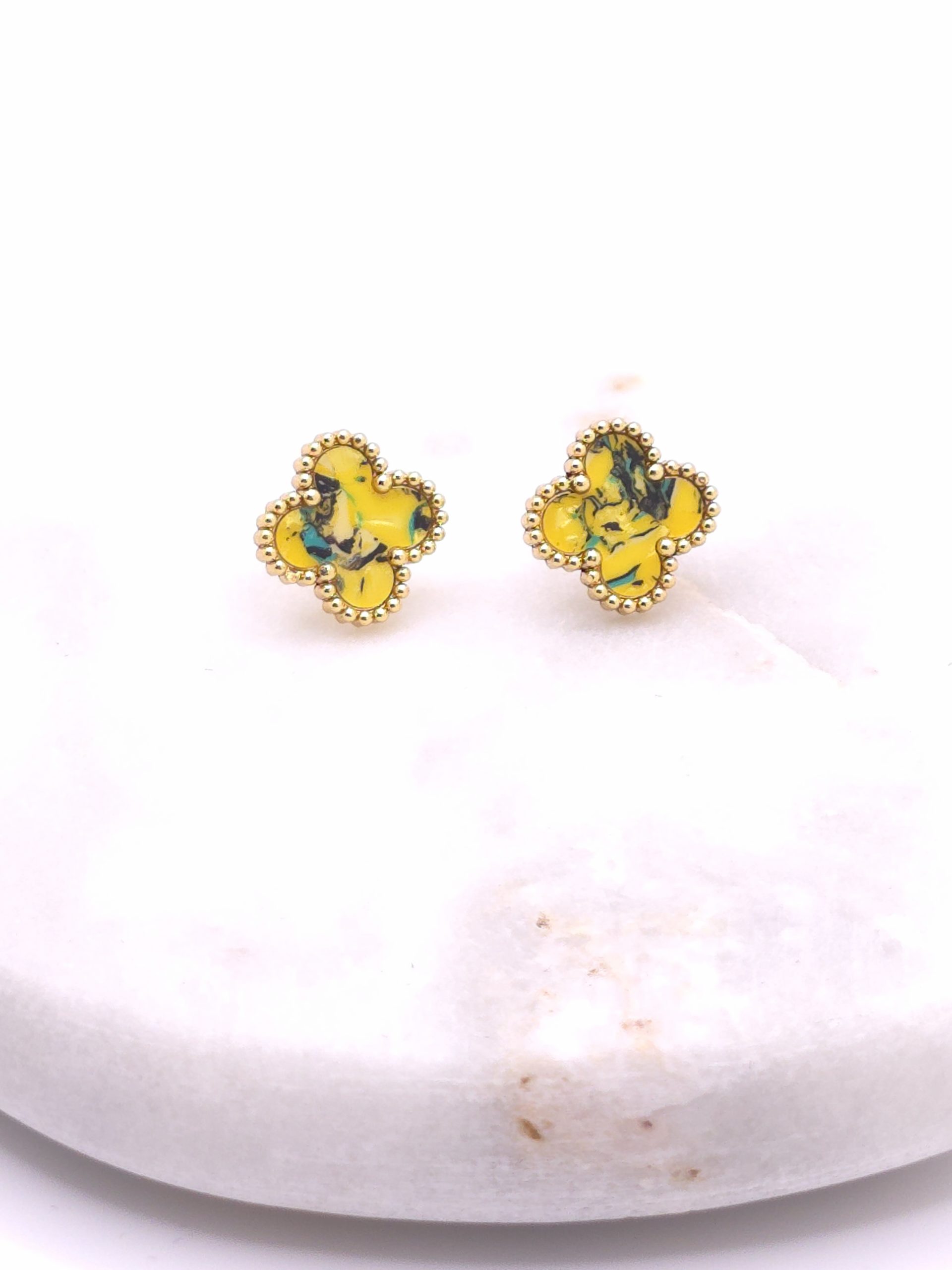 Classic Clover Stud Earrings - Image 3