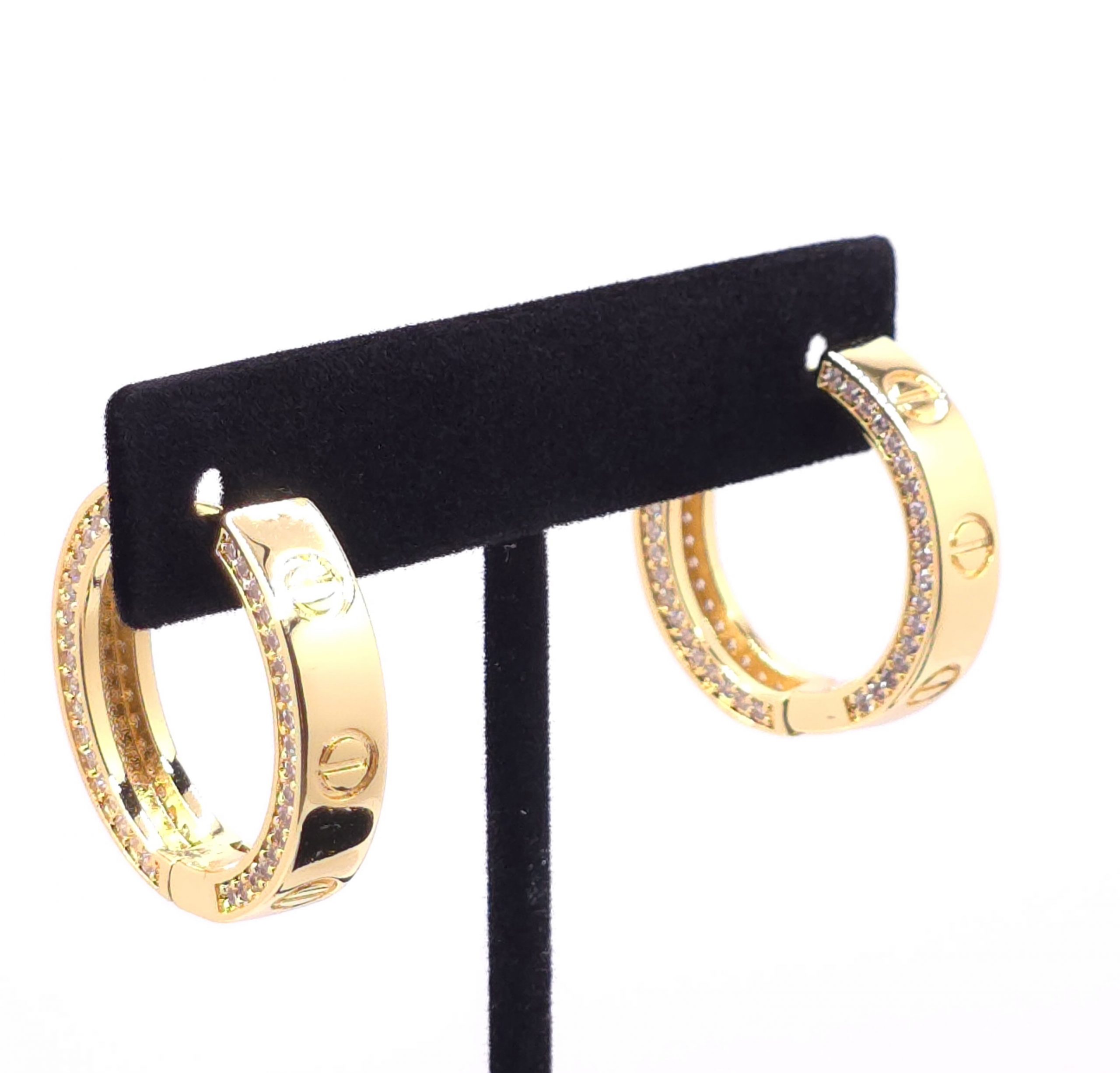 Radiant Luxe Hoop Earrings - Image 2