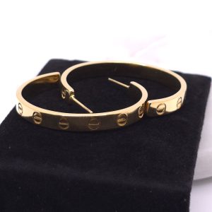 Luxe Screw Detail Hoop Earrings