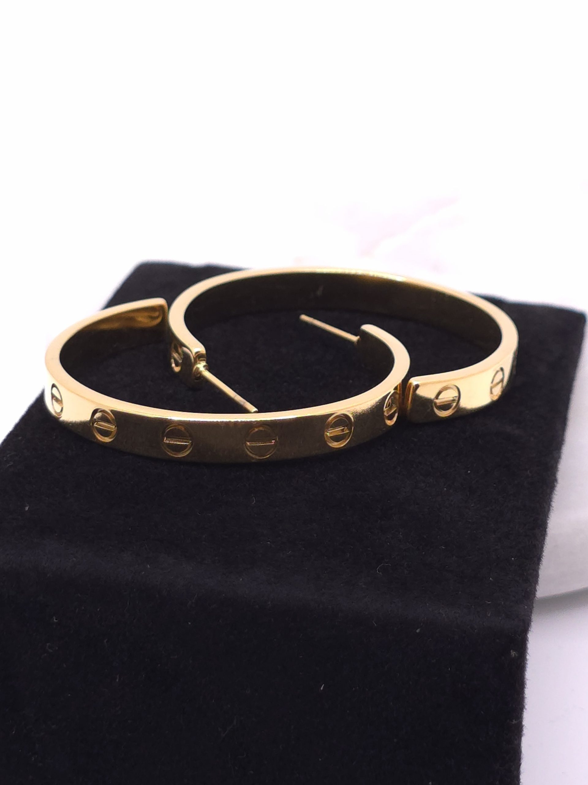 Luxe Screw Detail Hoop Earrings