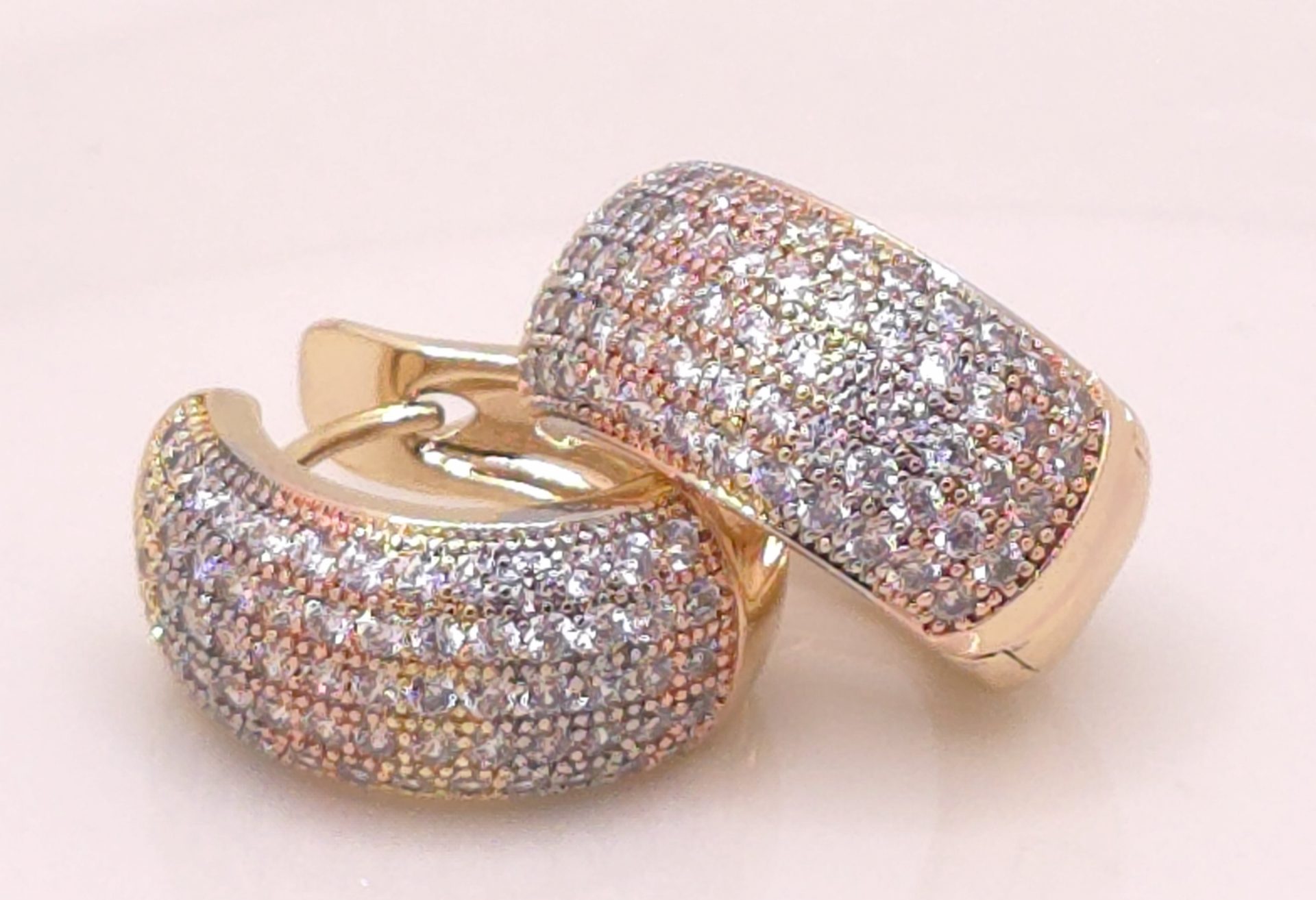 Luxe Pavé Huggie Earrings