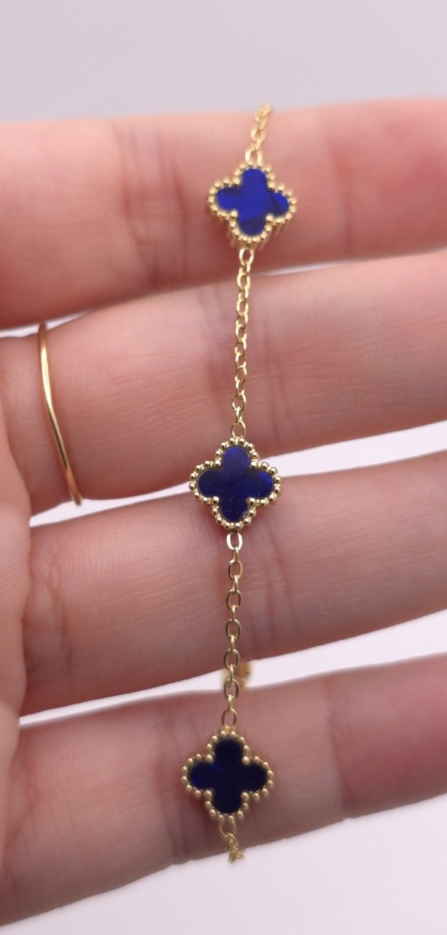 Multi Mini Clover Charm Bracelet - Image 7