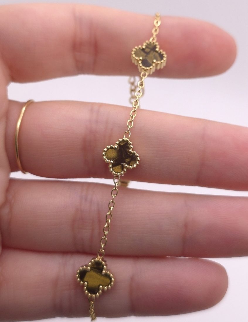 Multi Mini Clover Charm Bracelet - Image 9