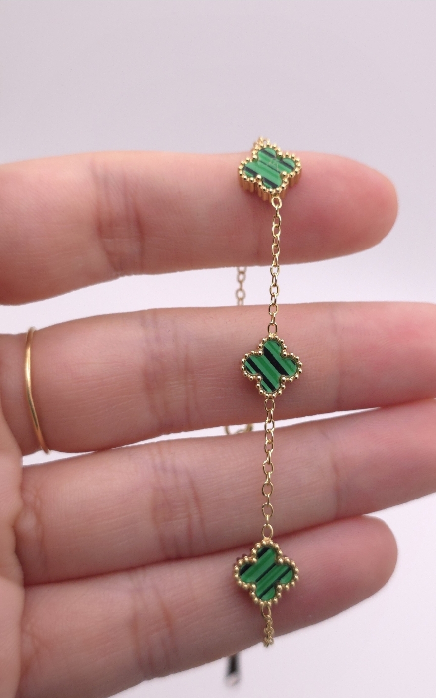 Multi Mini Clover Charm Bracelet - Image 11