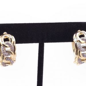 Iced Link Luxe Hoops