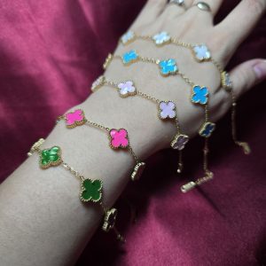 Multi Clover Charm Bracelet