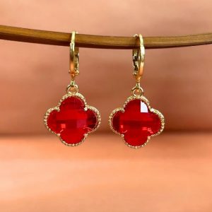 Luxe Clover Drop Earrings
