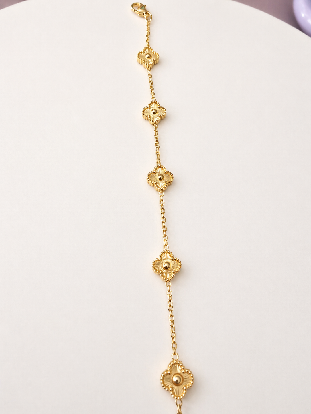 Multi Mini Clover Charm Bracelet - Image 13