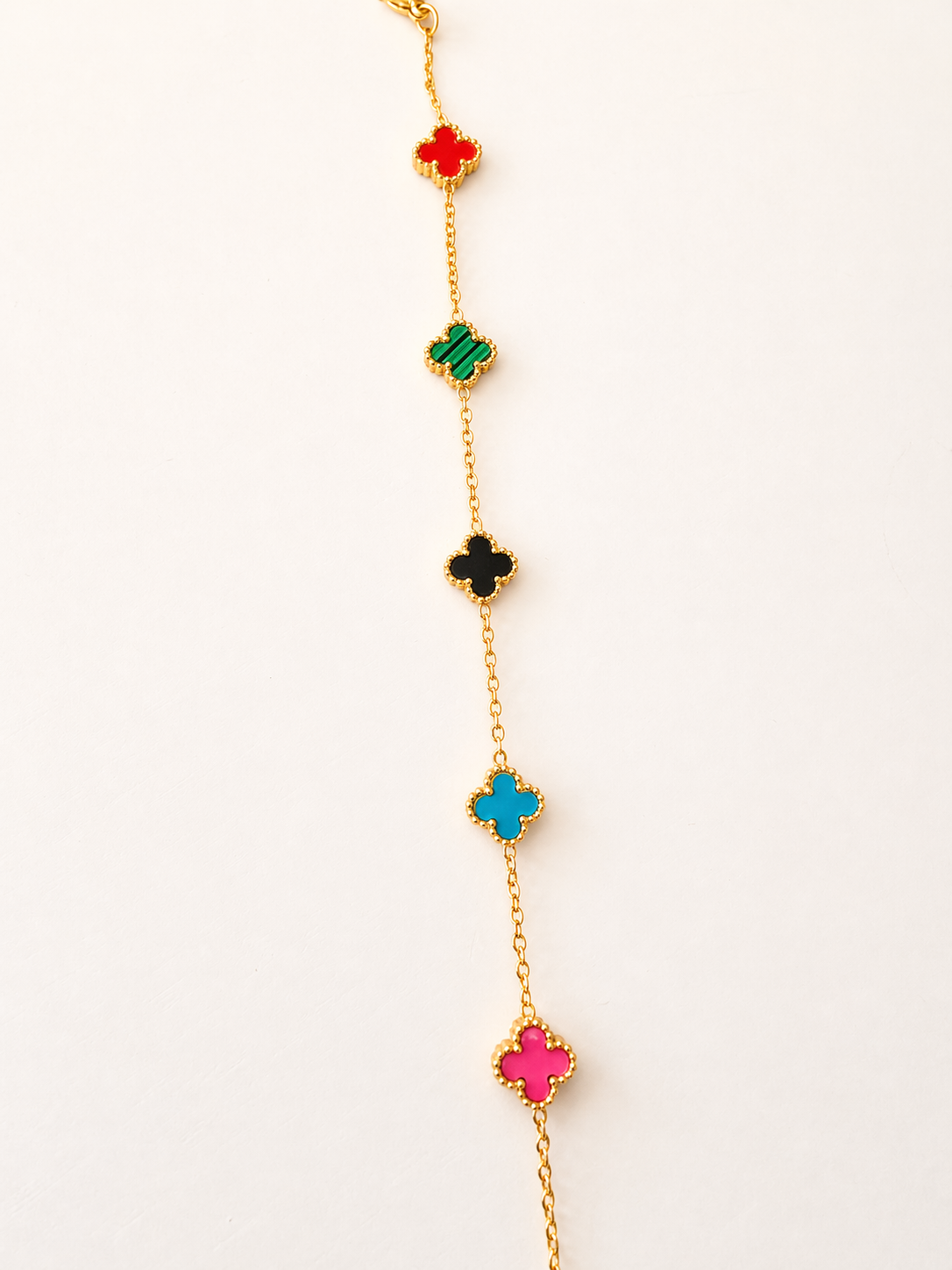 Multi Mini Clover Charm Bracelet - Image 19