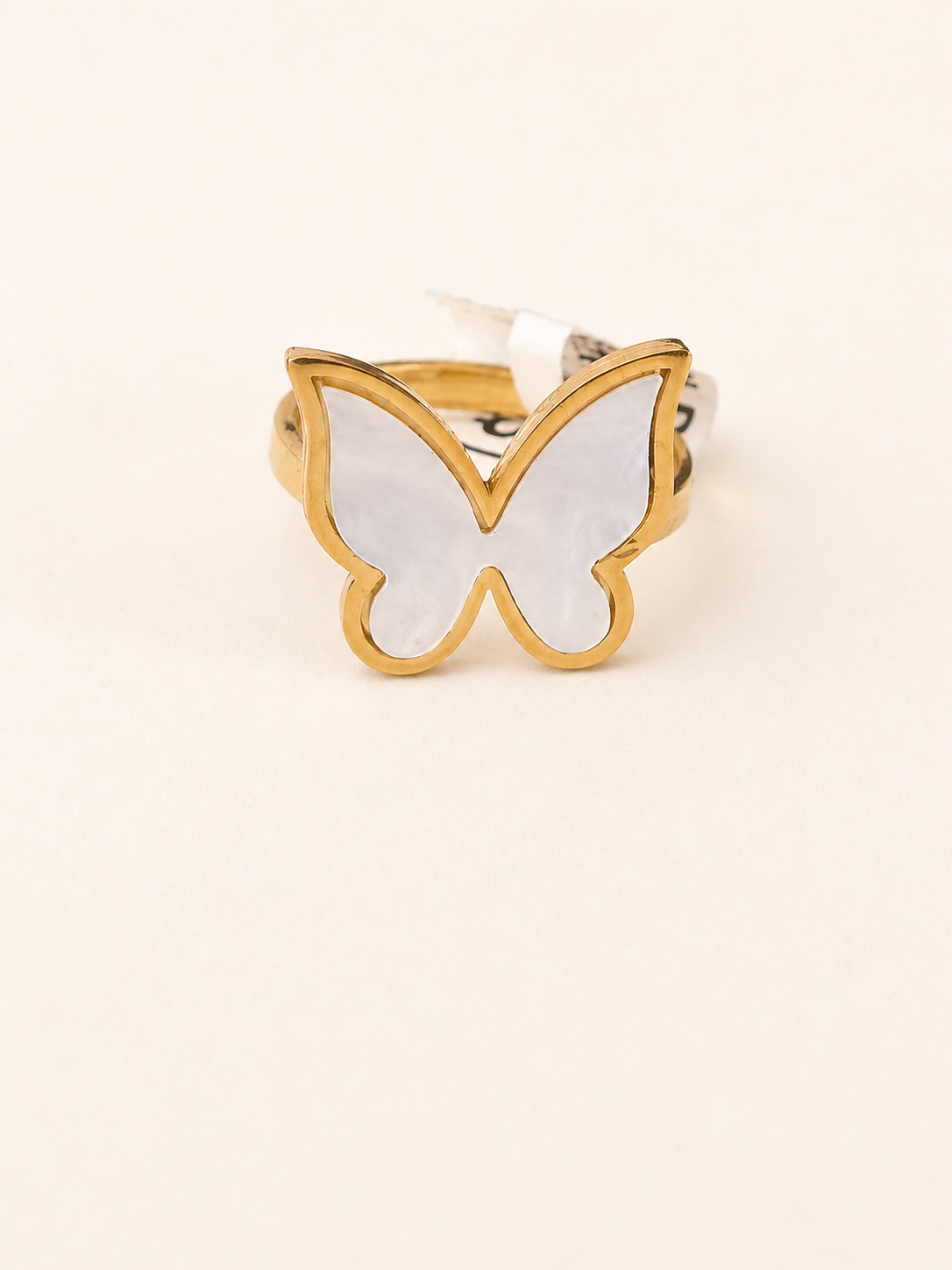 Ivory Flutter Butterfly Ring - Image 3