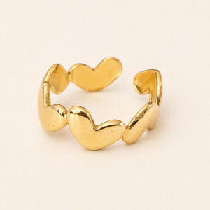 Golden Heart Stack Ring