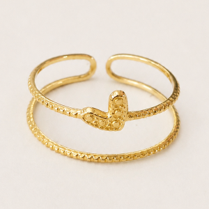 Dainty Heart Wrap Ring