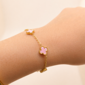 Multi Mini Clover Charm Bracelet