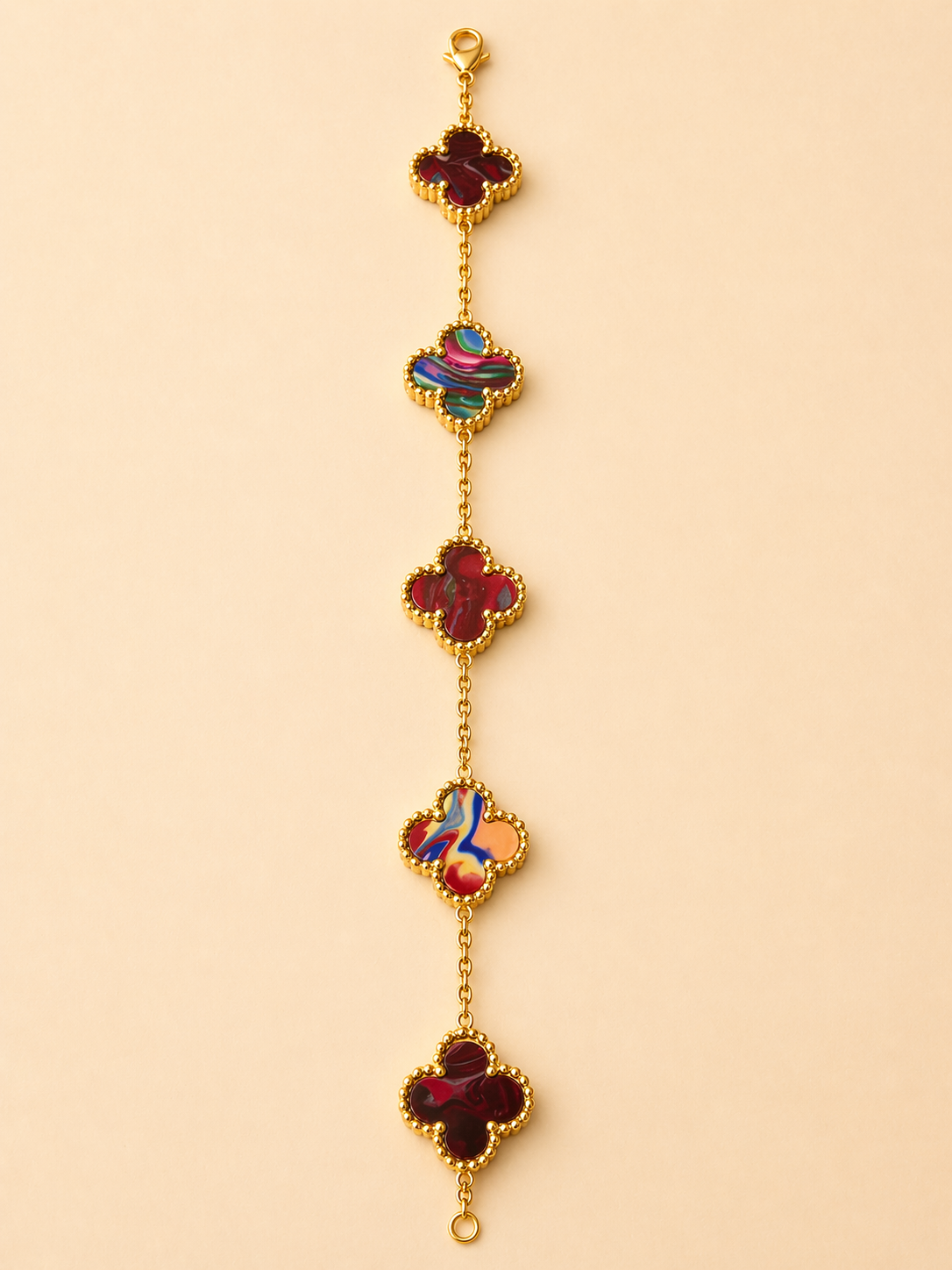 Multi Clover Charm Bracelet - Image 11