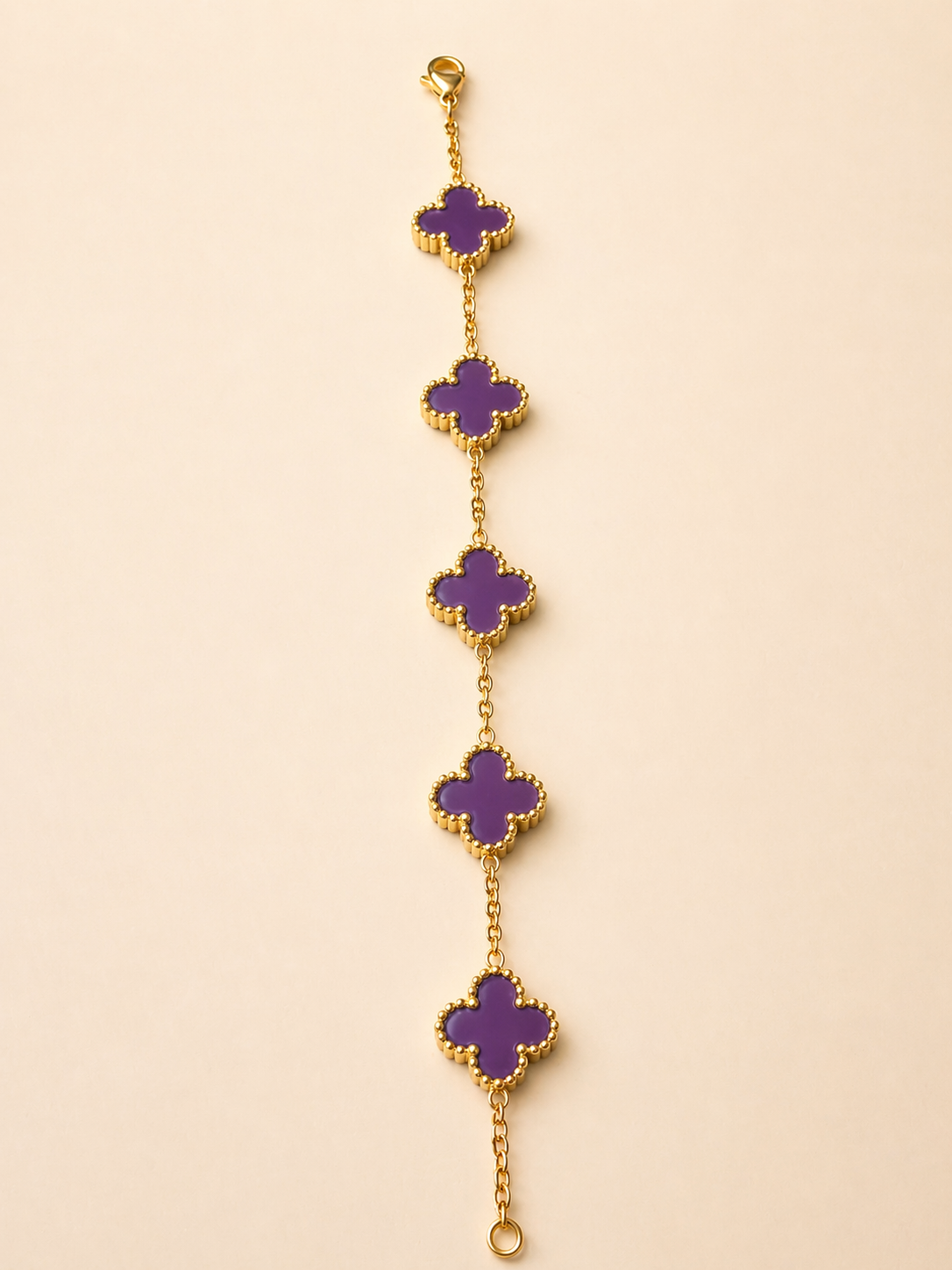 Multi Clover Charm Bracelet - Image 6