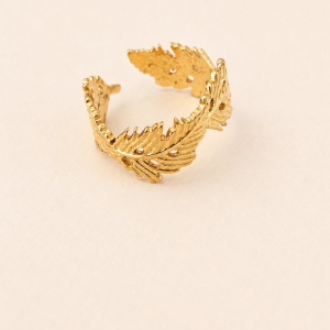 Golden Leaf Wrap Ring