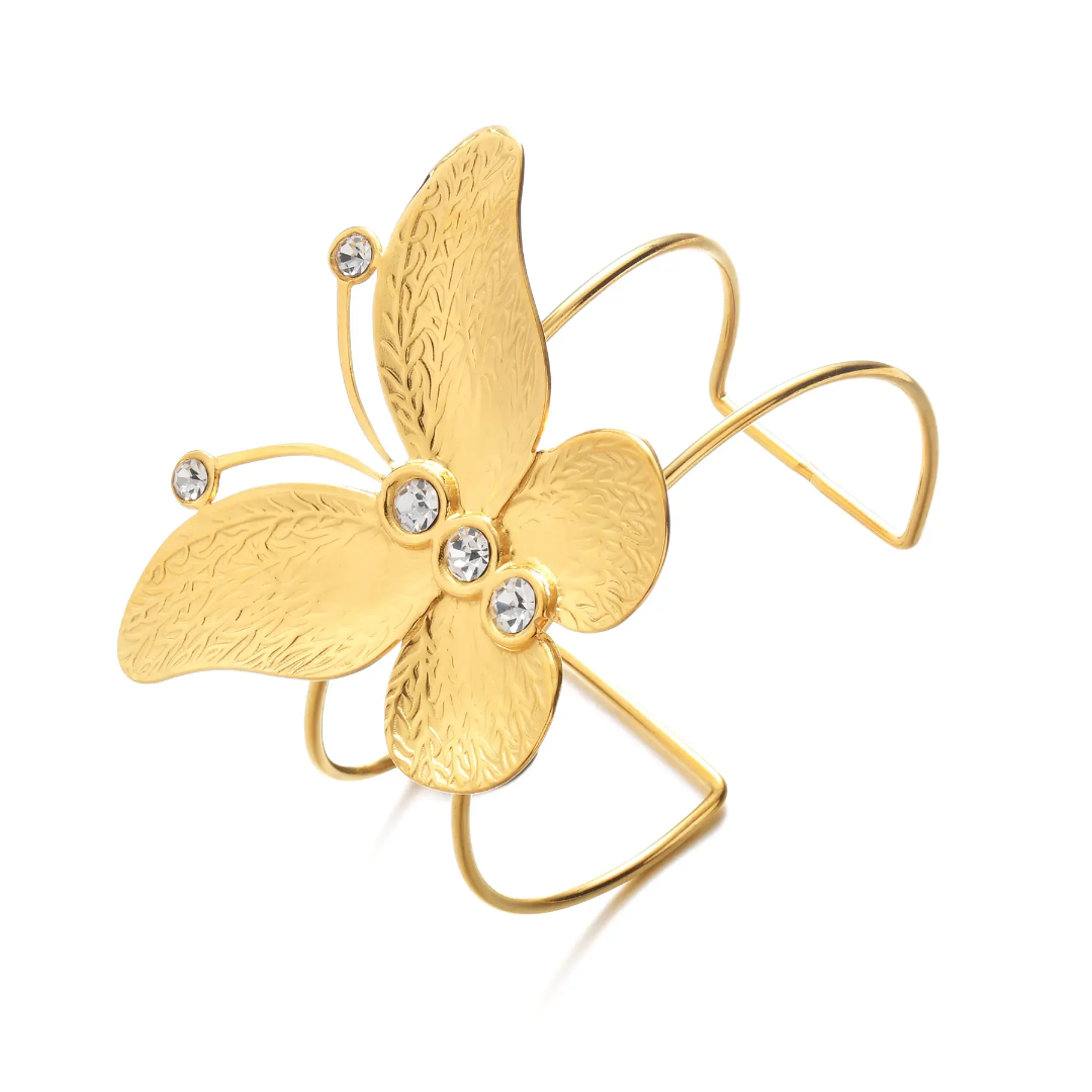 Golden Monarch Butterfly Bangle - Image 6