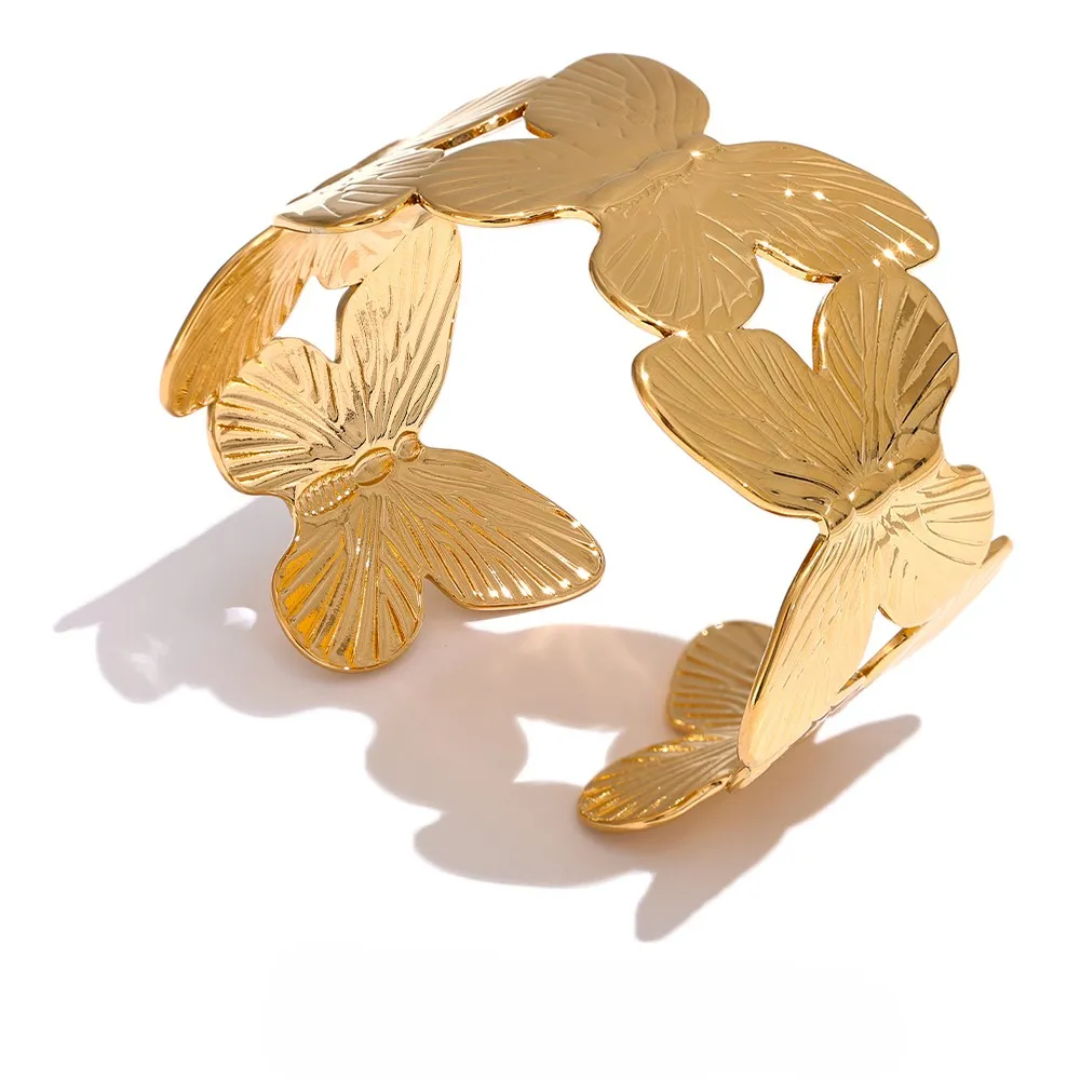 Golden Butterfly Muse Cuff - Image 3