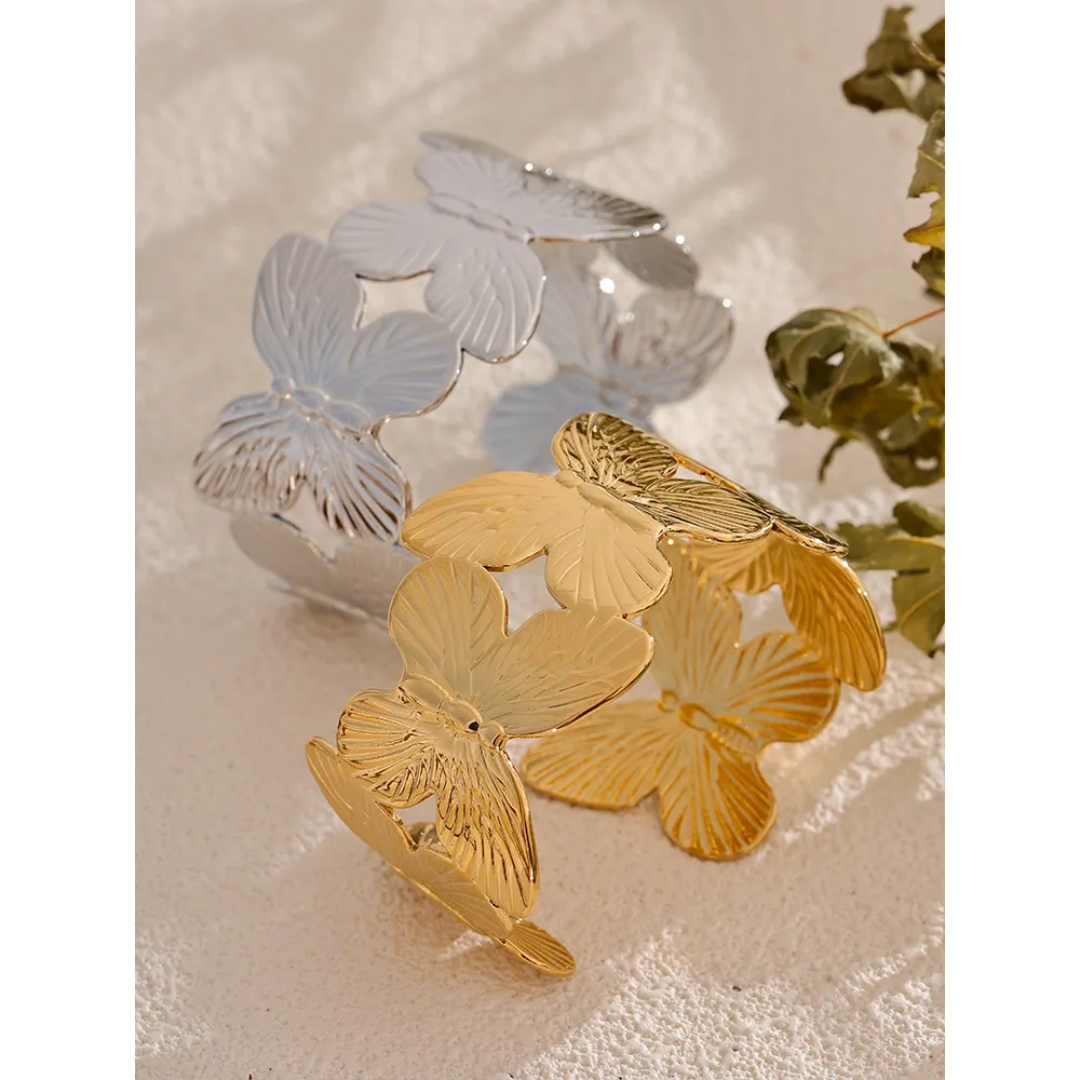 Golden Butterfly Muse Cuff - Image 6