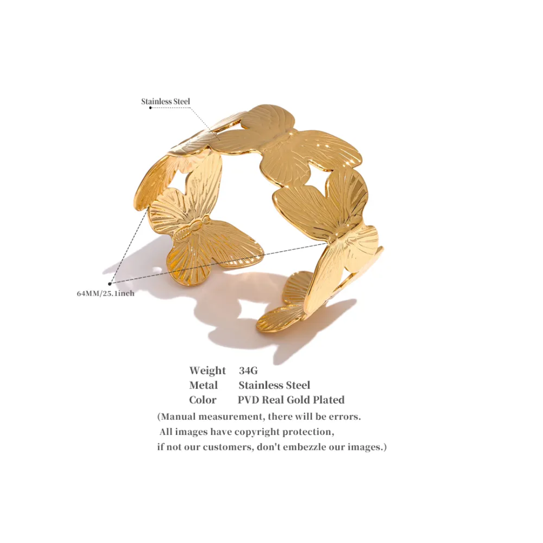 Golden Butterfly Muse Cuff - Image 7