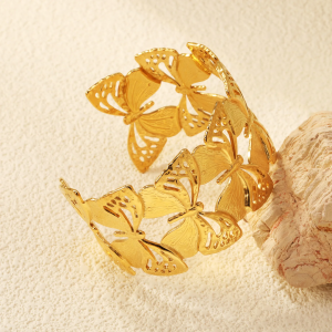 Golden Butterfly Drift Cuff