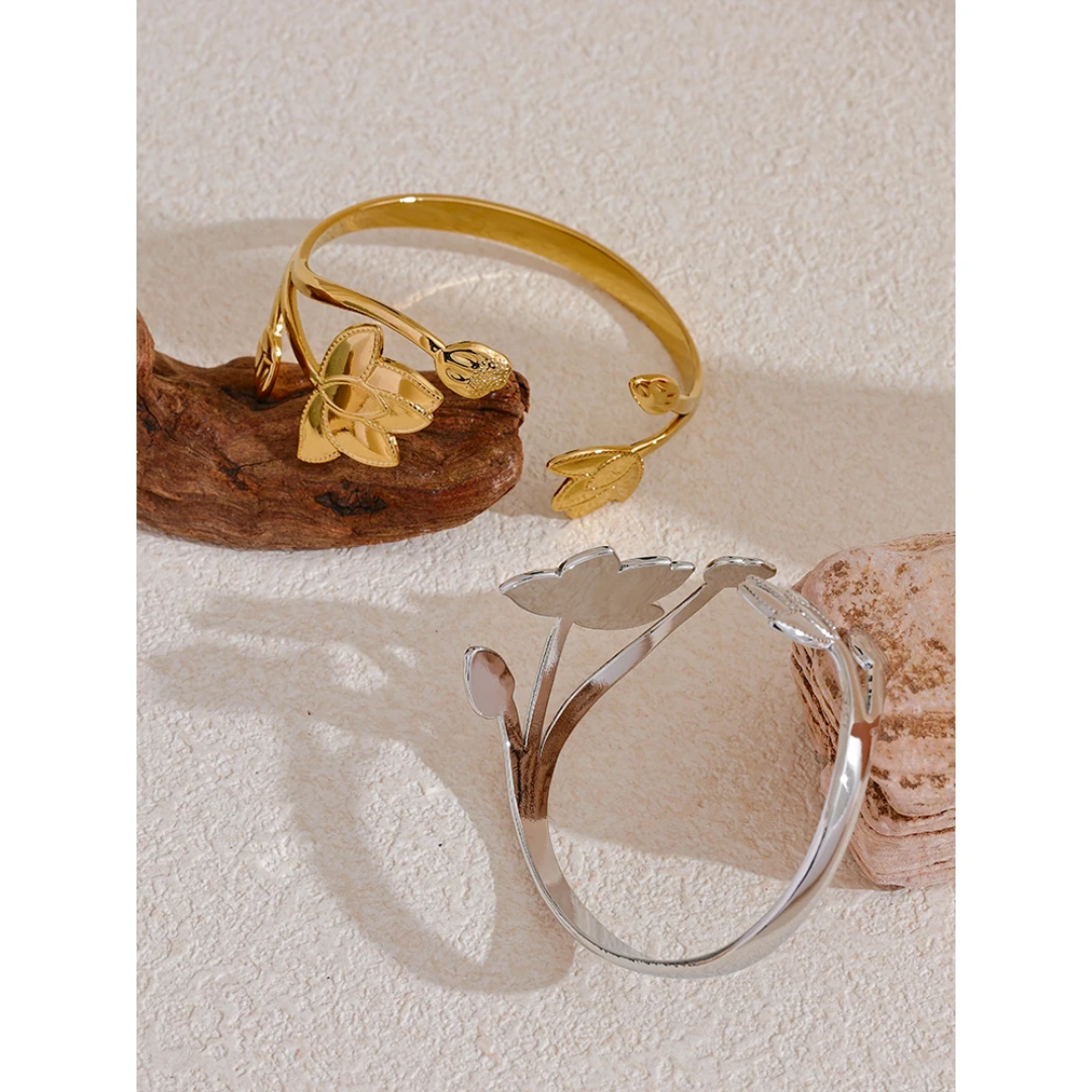 Golden Lotus Bloom Cuff - Image 4