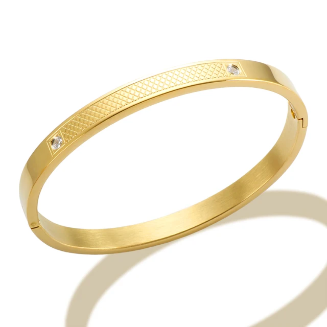 Luxe Grid Crystal Bangle
