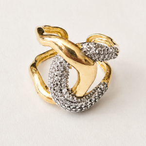 Étoile Twist Pavé Adjustable Ring