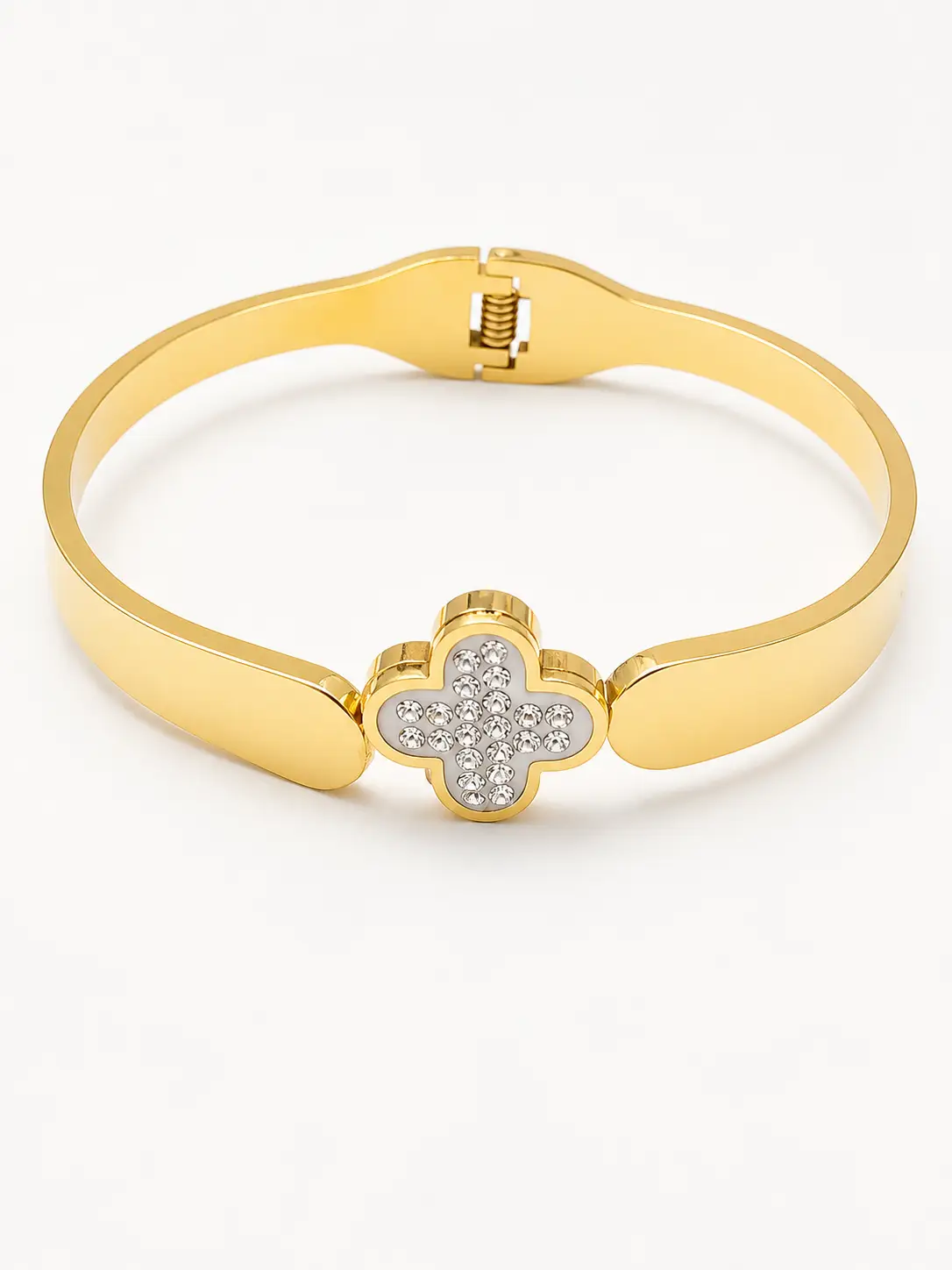 Crystal Clover Elegance Bangle