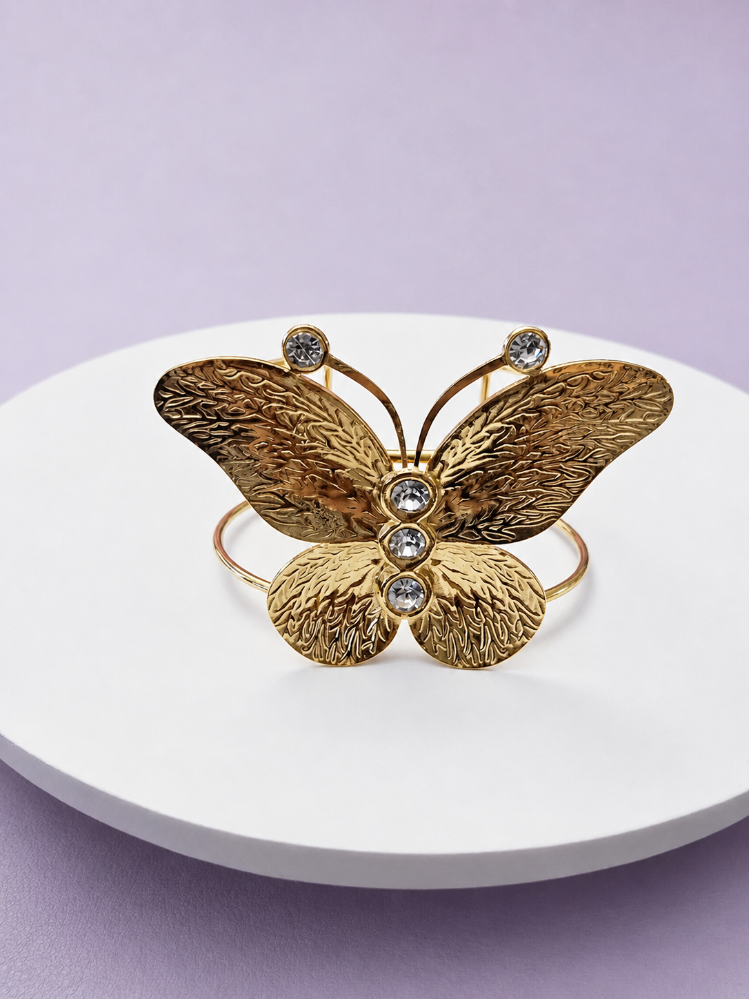 Golden Monarch Butterfly Bangle - Image 2