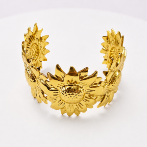 Golden Sunflower Statement Cuff