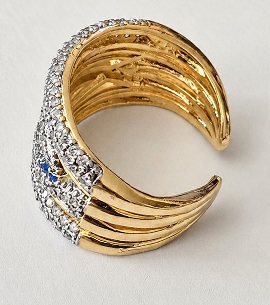 Golden Starlight Pavé Adjustable Ring - Image 3