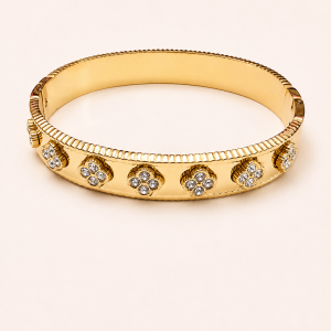 Celeste Clover Crystal Bangle