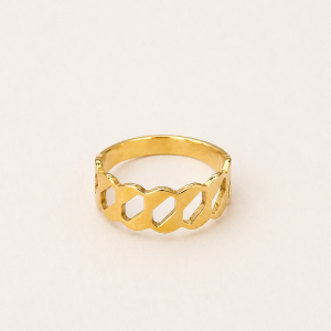 Golden Wave Band Ring