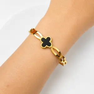 Noir Clover Luxe Bangle