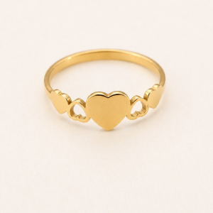 Linked Hearts Band Ring