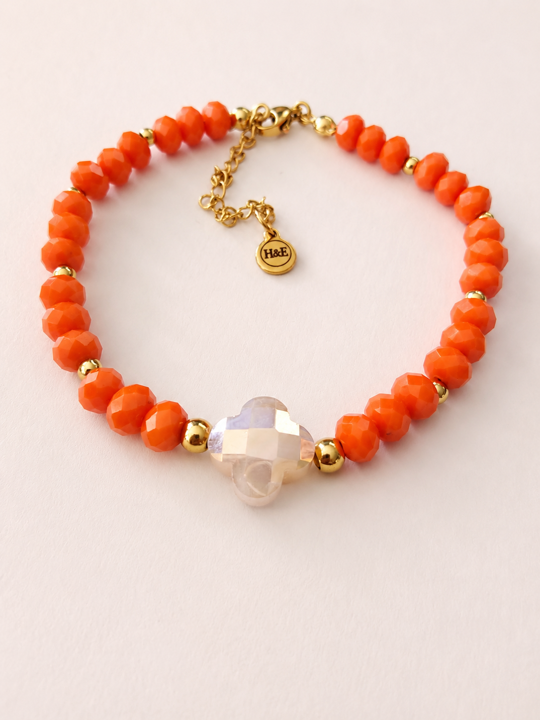 Citrus Glow Clover Bracelet