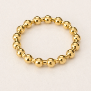 Golden Beaded Ring