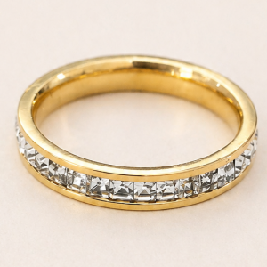 Crystal Line Band Ring