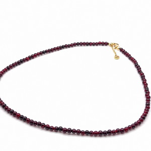 Bordeaux Glass Beaded Necklace
