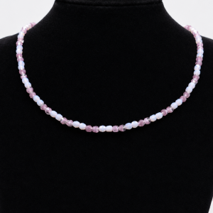 Rosé Mist Czech Glass Necklace