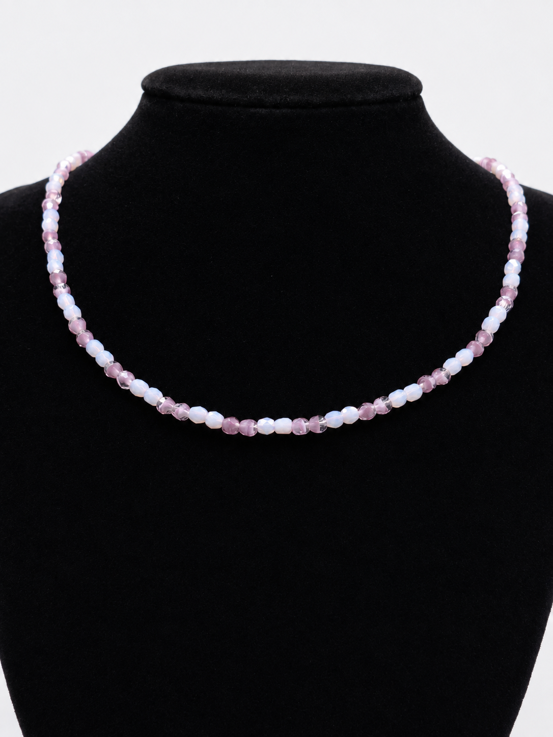 Rosé Mist Czech Glass Necklace